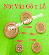 Thanh lý Nút vân gỗ 2 lỗ bóng trơn