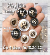 Thanh lý Nút 4 lỗ nút vest trắng đen