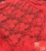 Ren mét tồn kho loại ren thun tông đỏ tươi