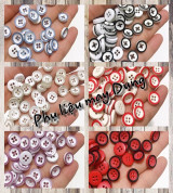 Thanh lý Nút sơmi 4 lỗ viền màu