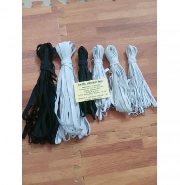 Chun cuộn 10 mét khổ nhỏ 1,5cm ( thun trắng và đen)