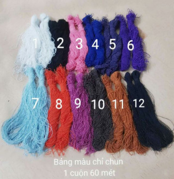 Chỉ chun đủ màu