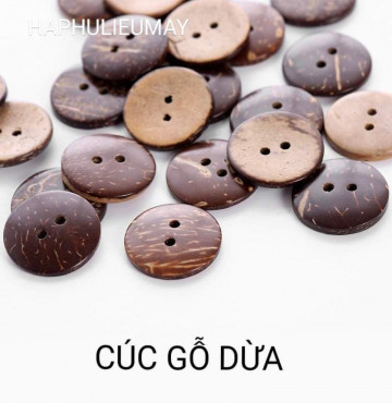 cúc gỗ dừa đường kính 1,8 cm ( gói 20 cúc )