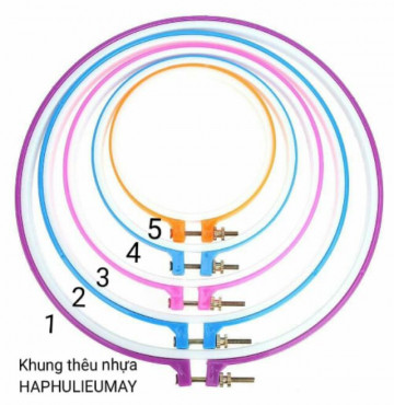 Khung thêu nhựa  Đường kính 20 cm