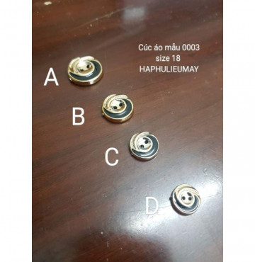 Cúc áo sơ mi và áo vest size 1,8cm