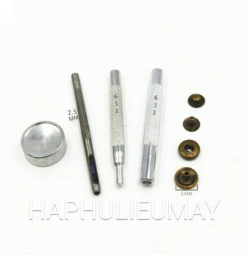 Bộ dụng cụ đóng cúc và 80 cúc bấm kim loại 4 thành phần size 13mm