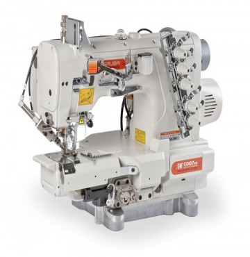 Máy viền ống xén trái lên lai áo điện tử cắt chỉ bằng hơi Siruba C007KD-W812A-356/CRL/UTP