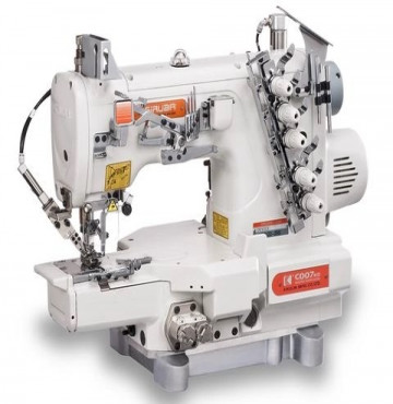 Máy viền đầu ống điện tử cắt chỉ bằng hơi Siruba C007KD-W122-356/CH/UTP