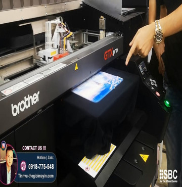 Máy in trực tiếp lên áo thun đen 3D cotton tốt nhất